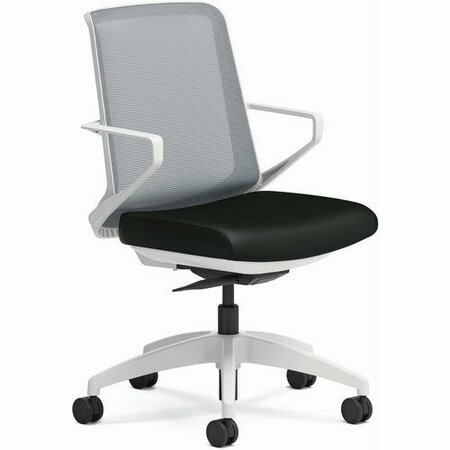 THE HON CO Task Chair, BK Vinyl, 27inx27inx41in, DW Frame/Fog Mesh Back HONCLQIFUR10DW